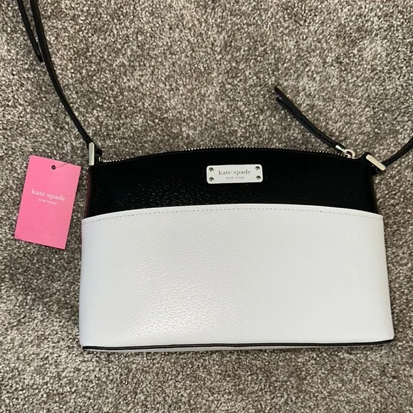 Kate Spade Black and White Crossbody Bag with Elegant Design - Picture 1 of 6